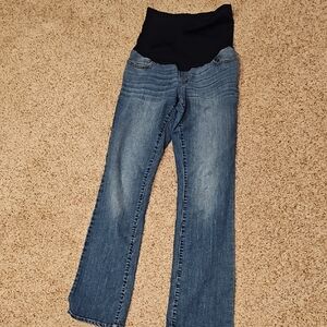 Liz Lange Women's Blue Boot Cut Maternity Jeans